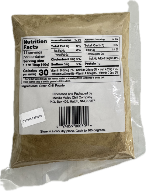 Barker's Hatch Green Chili Powder 4 oz